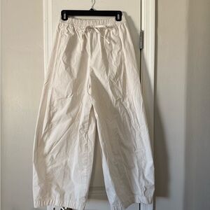 COS Cream Elastic Waist Pants